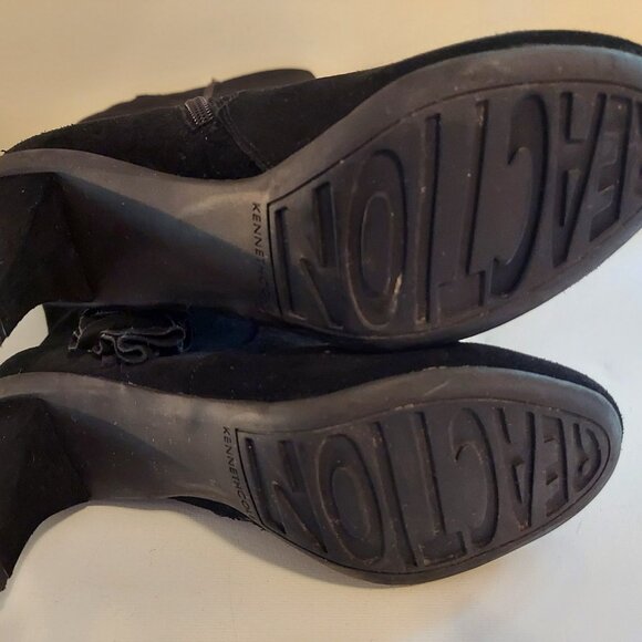 NWOT Kenneth Cole Tall Black Suede Boots-Size 8 - Picture 3 of 9